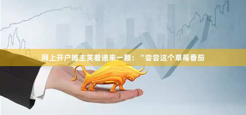 网上开户摊主笑着递来一颗：“尝尝这个草莓番茄